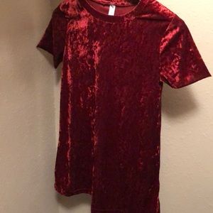 Simple Red Mini Dress